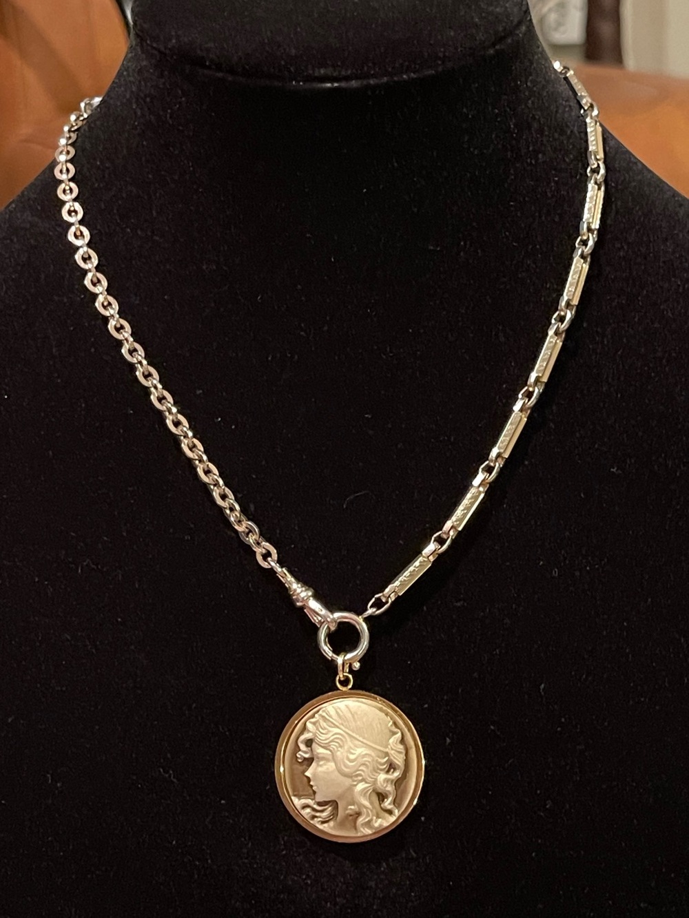 Vintage Watch Chain Repurposed Necklace